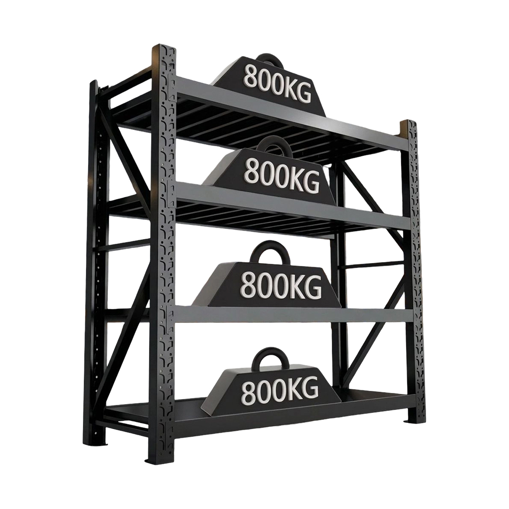 Prateleira de armazenamento sem parafusos de aço resistente de 800kg/Layer Prateleira de armazenamento sem parafusos de aço resistente de 800kg/Layer