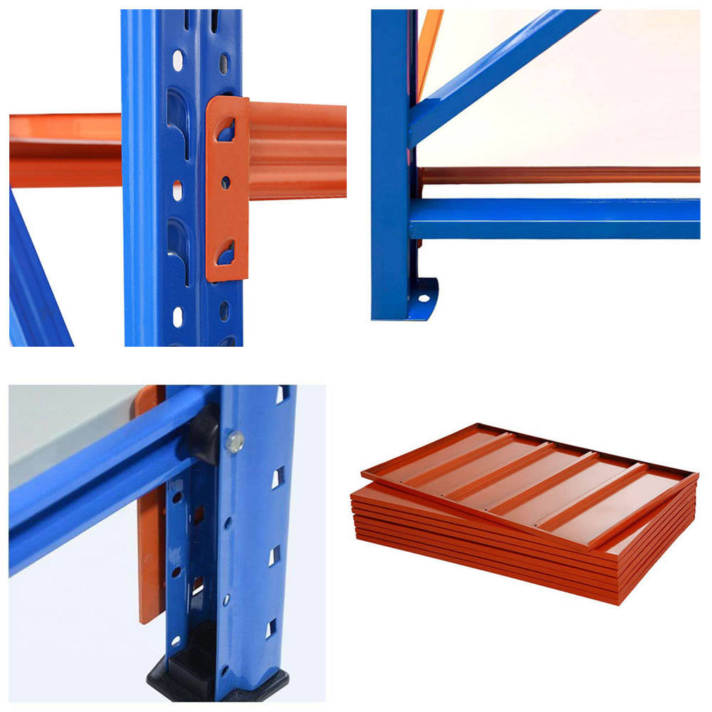 Prateleiras de empilhamento antiferrugem de prateleira média azul laranja para 3PL Prateleiras de empilhamento antiferrugem de prateleira média azul laranja para 3PL