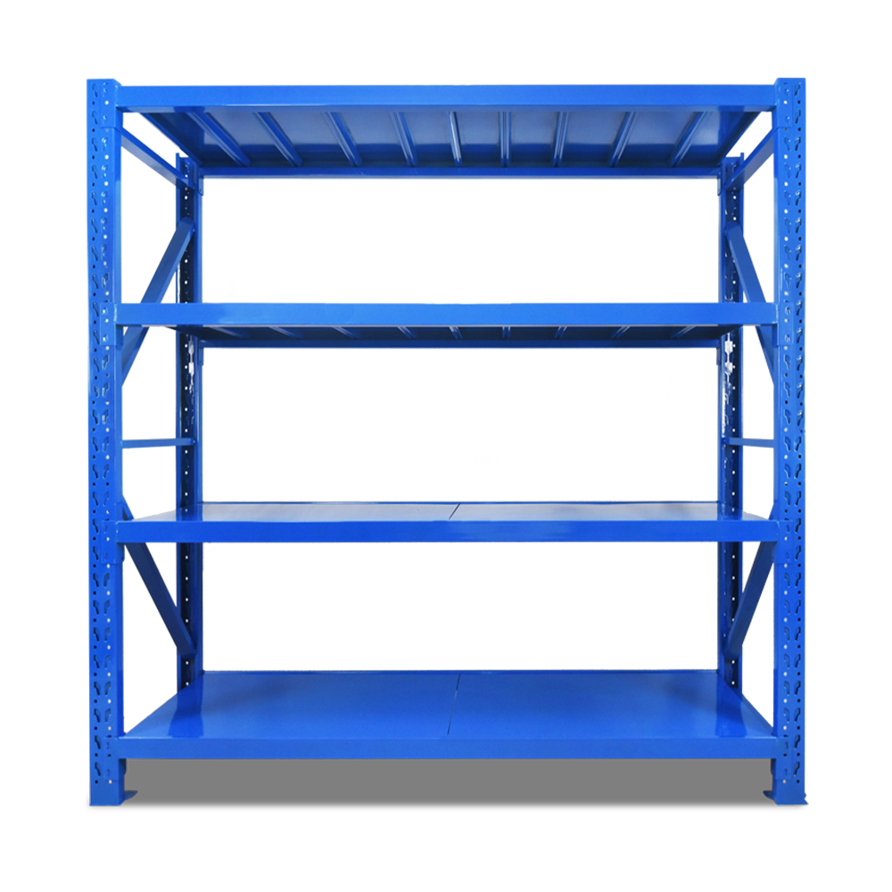Rack de armazenamento de aço de serviço médio com proteção contra corrosão para prateleiras de empilhamento de armazém de fábrica Rack de armazenamento de aço de serviço médio com proteção contra corrosão para prateleiras de empilhamento de armazém de fábrica