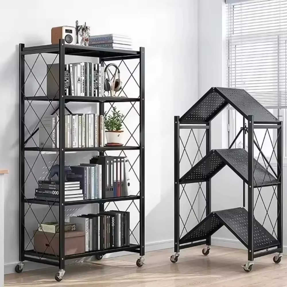 Racks de armazenamento multicamadas dobráveis de grande capacidade para casa