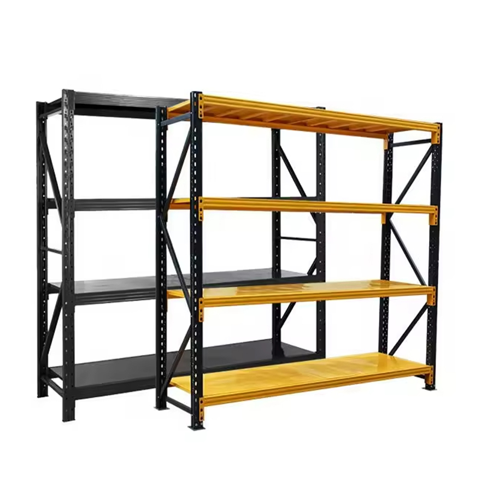 Rack de armazenamento de armazém leve ajustável de 4 camadas para escritórios, varejo e ambientes domésticos