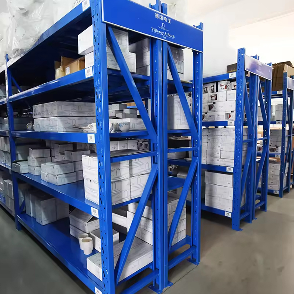 Rack de armazenamento de armazém leve ajustável de 4 camadas para escritórios, varejo e ambientes domésticos