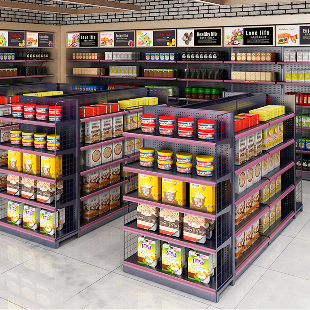 Prateleiras modulares ajustáveis para lojas de varejo e conveniência