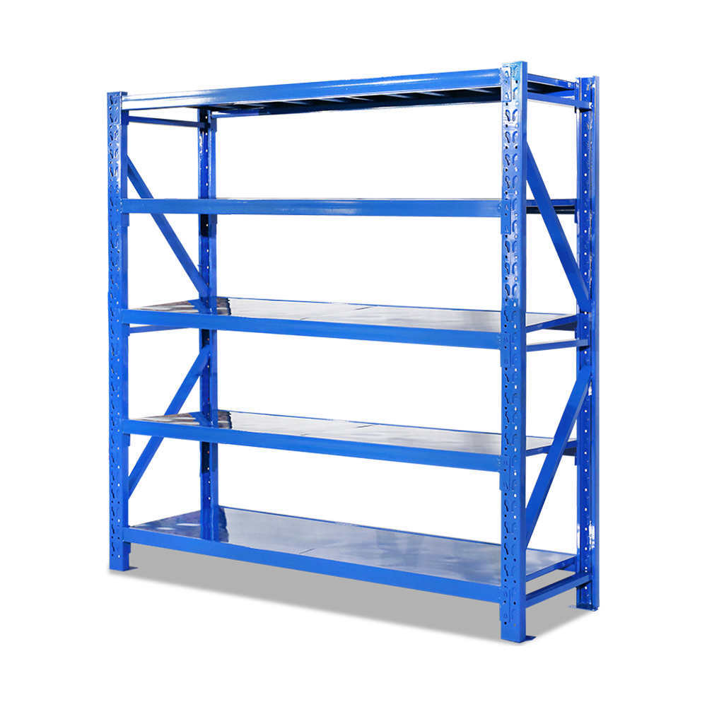 Rack de armazenamento de aço de serviço médio com proteção contra corrosão para prateleiras de empilhamento de armazém de fábrica Rack de armazenamento de aço de serviço médio com proteção contra corrosão para prateleiras de empilhamento de armazém de fábrica