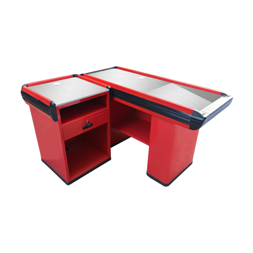 Caixa de checkout de supermercado Balcão de mesa Caixa de checkout de supermercado Balcão de mesa