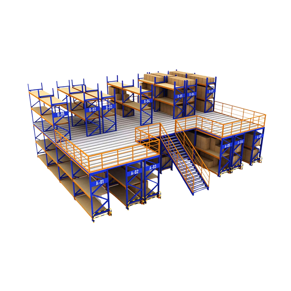 Sistema de prateleiras para depósito de rack de piso mezanino Sistema de prateleiras para depósito de rack de piso mezanino
