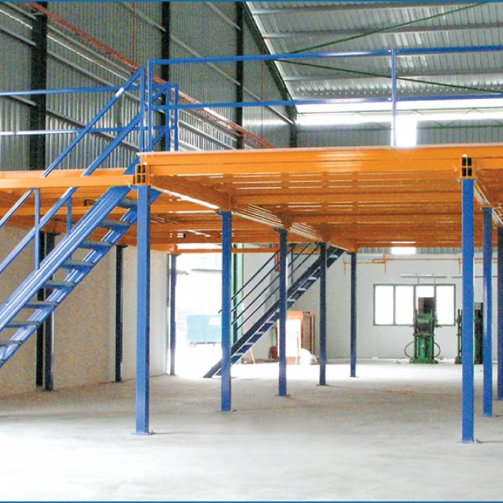 Sistema de estantes de mezanino industrial para armazém Sistema de estantes de mezanino industrial para armazém