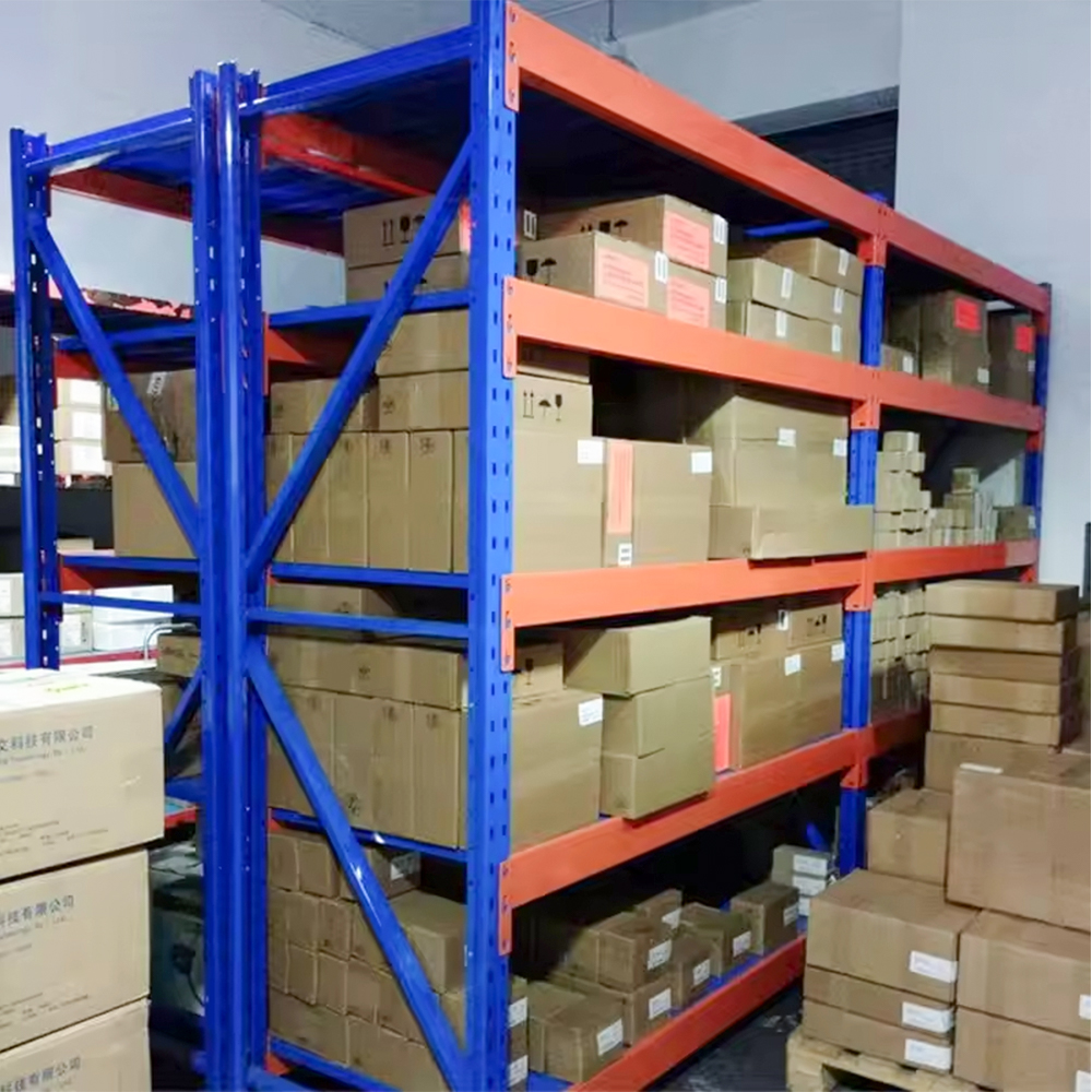 Rack de armazenamento de armazém leve ajustável de 4 camadas para escritórios, varejo e ambientes domésticos