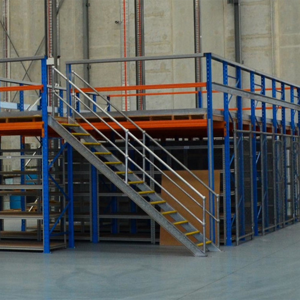 Sistema de estantes de mezanino industrial para armazém Sistema de estantes de mezanino industrial para armazém