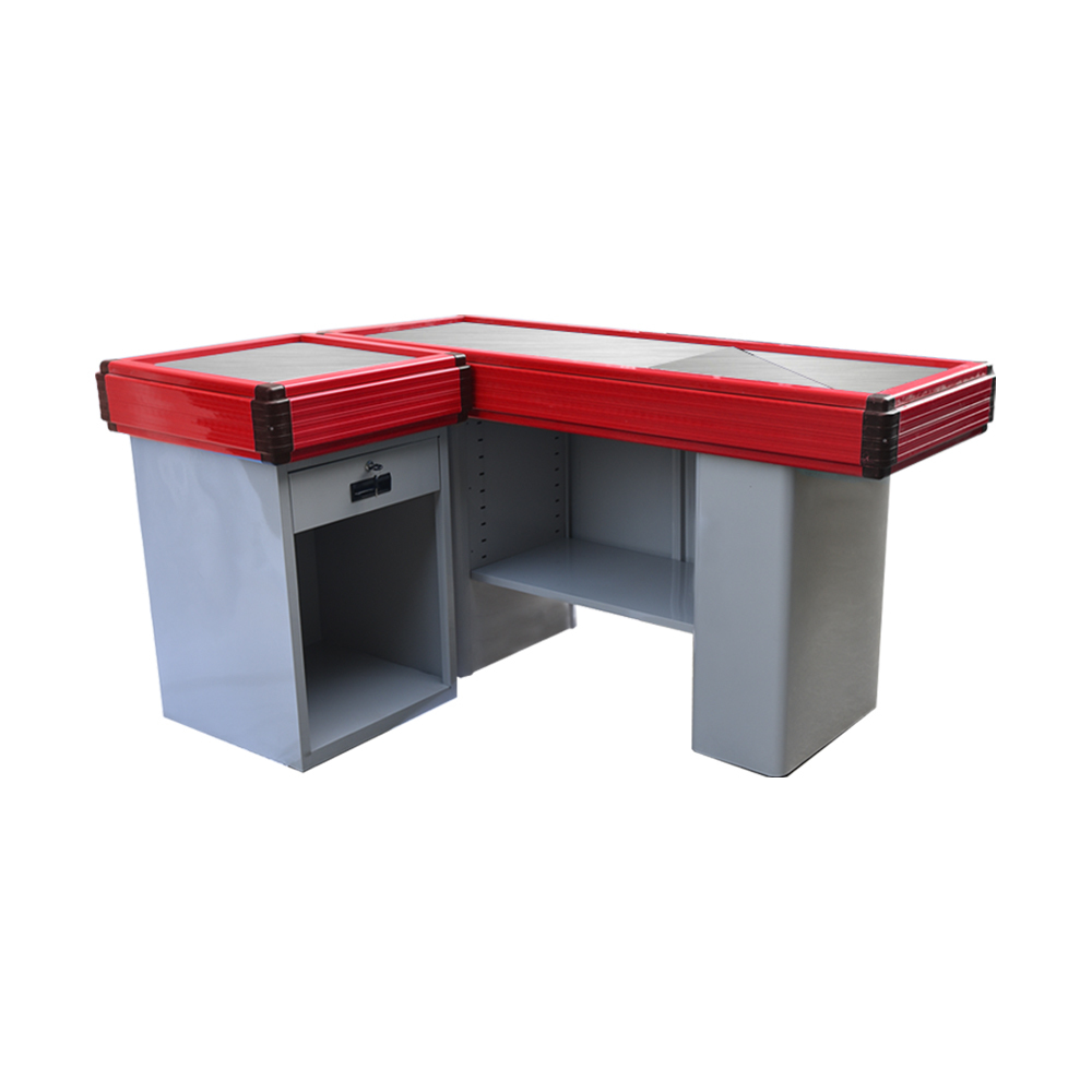 Caixa de checkout de supermercado Balcão de mesa Caixa de checkout de supermercado Balcão de mesa