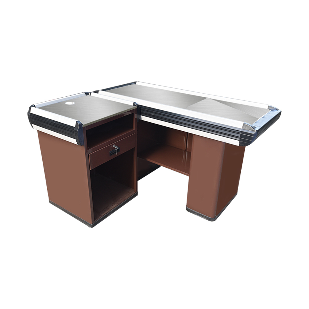 Caixa de checkout de supermercado Balcão de mesa Caixa de checkout de supermercado Balcão de mesa